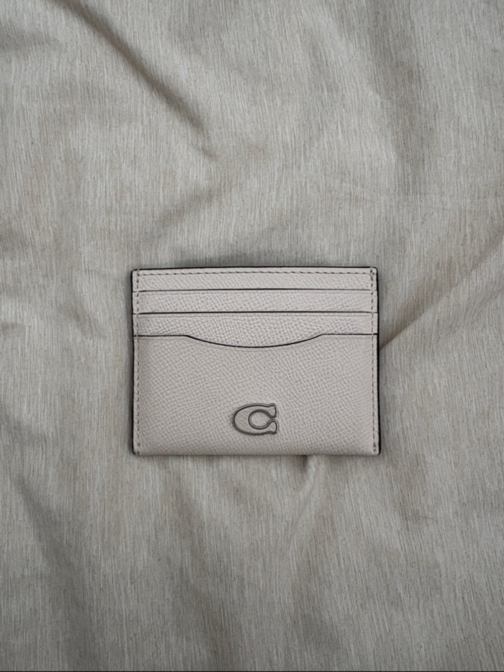 Coach Small Card Case in Light Taupe